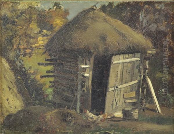 Chicken Coop Oil Painting by John Francis Murphy