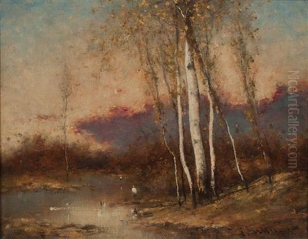 Moonlit Landscape by John Francis Murphy