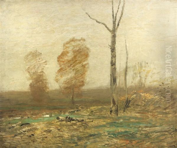 Late Autumn Field, 1921 Oil Painting by John Francis Murphy