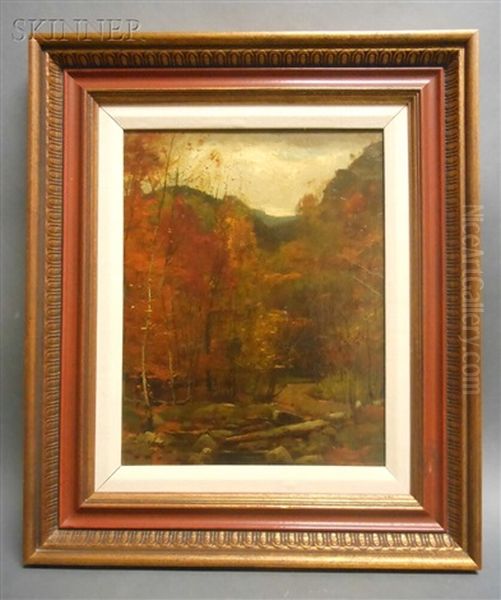 The Woods In Autumn Oil Painting by John Francis Murphy