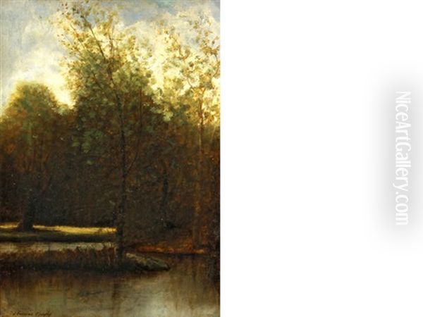 On The Charles River Oil Painting by John Francis Murphy