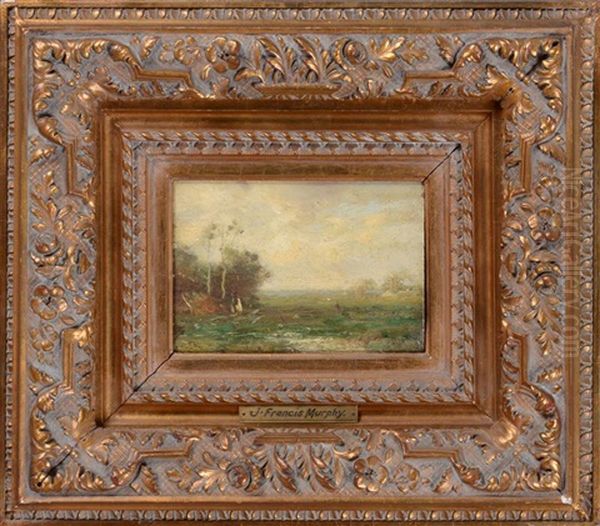 Spring Landscape Oil Painting by John Francis Murphy