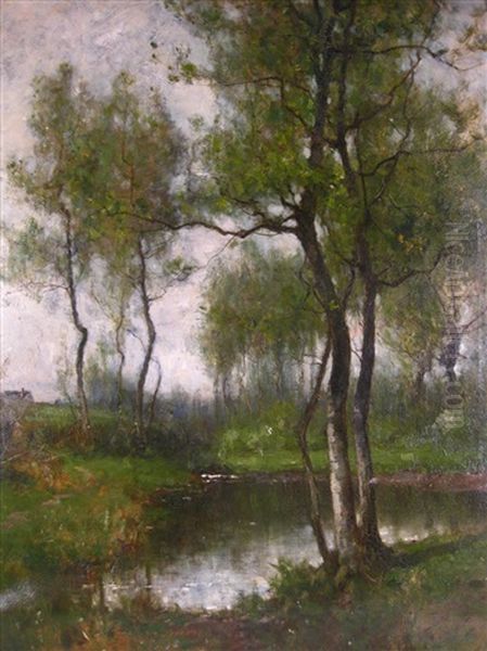 Woodland Brook Oil Painting by John Francis Murphy