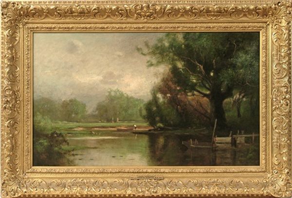 Near Saratoga Oil Painting by John Francis Murphy