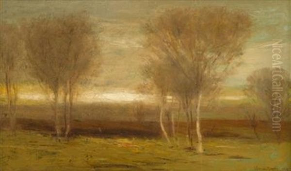 Evening Landscape Oil Painting by John Francis Murphy