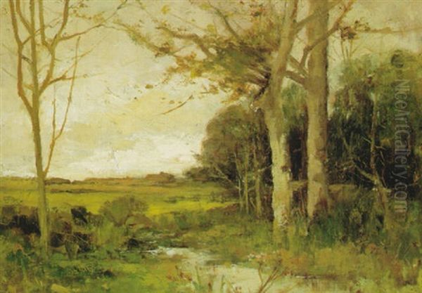 Spring Landscape Oil Painting by John Francis Murphy