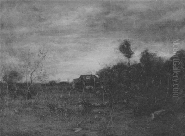 Twilight Landscape Oil Painting by John Francis Murphy