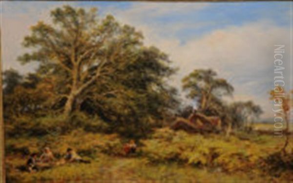 Picnic By The Path Oil Painting by David Murray