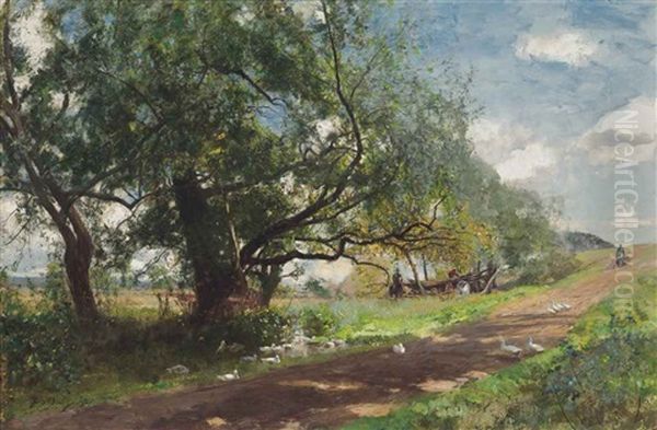 At Ringwood, Hampshire Oil Painting by Sir David Murray