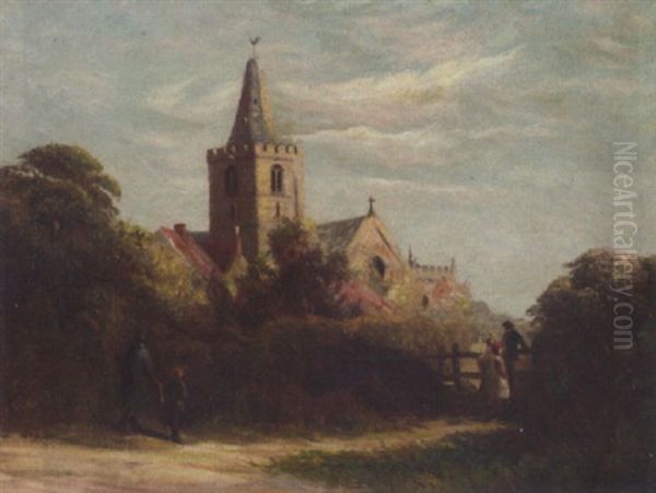 Going To Church Oil Painting by Sir David Murray