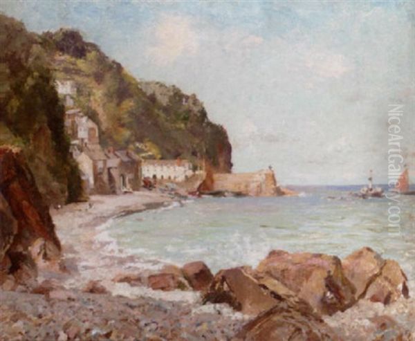 Clovelly Oil Painting by Sir David Murray