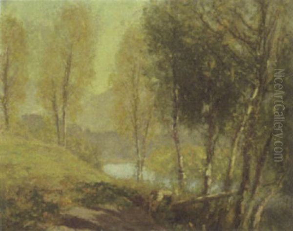 Autumn In The Glen Oil Painting by Sir David Murray