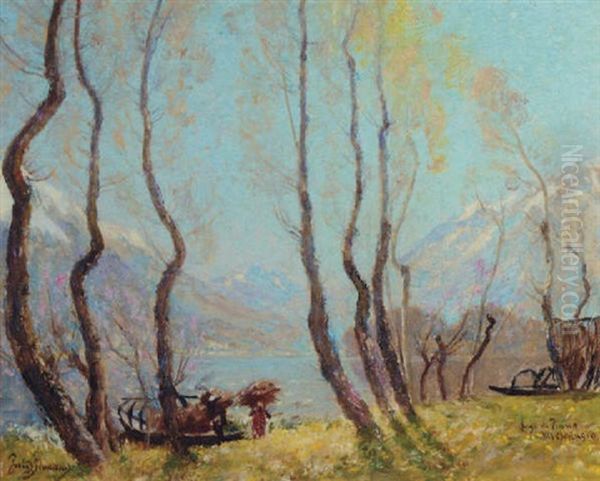 Lago Di Piano, Italy Oil Painting by Sir David Murray