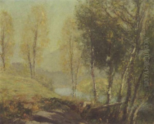 Autumn In The Glen Oil Painting by Sir David Murray