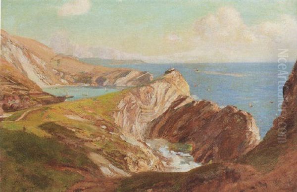 Lulworth Cove, Dorset Oil Painting by Sir David Murray