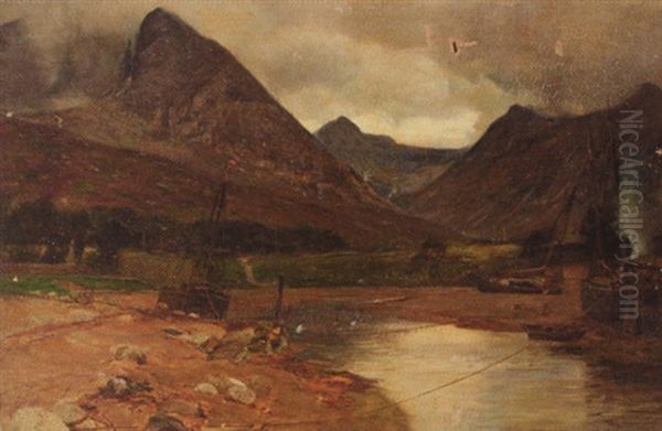 Glen Sannox, Isle Of Arran Oil Painting by Sir David Murray