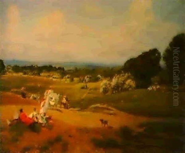 Hampstead's Happy Heath Oil Painting by Sir David Murray