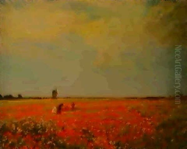 The Flower Pickers Oil Painting by Sir David Murray