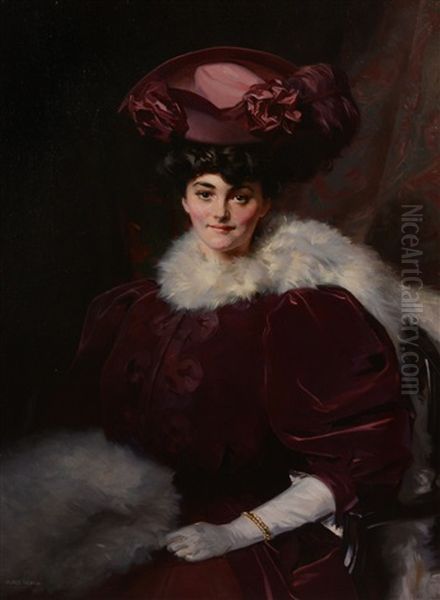 Lady Lindsay, Mayfair, 1910 Oil Painting by George Murray