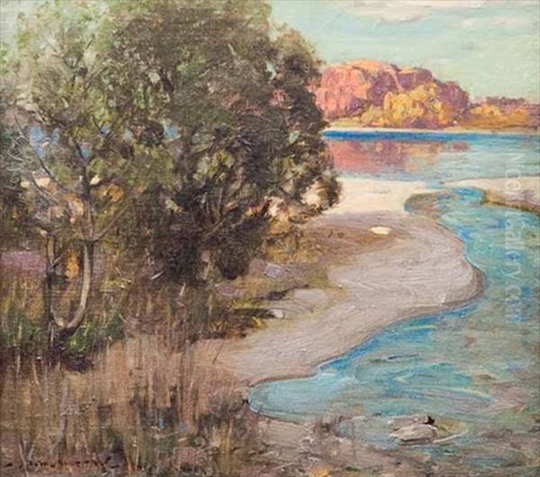 Inchtavanoch, Loch Lomond Oil Painting by John Reid Murray