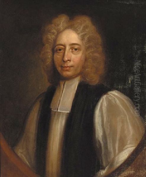 Portrait Of Richard Smalbroke, Bishop Of St. David's, In Cleric's Robes Oil Painting by Thomas Murray