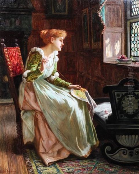 The Lullaby Oil Painting by Francis Sydney Muschamp