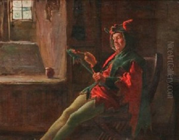 The Minstrel Oil Painting by Francis Sydney Muschamp