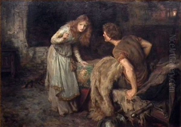 Enid - Then Breaking His Command Of Silence Given She Told Him All That Earl Limours Had Said by Francis Sydney Muschamp