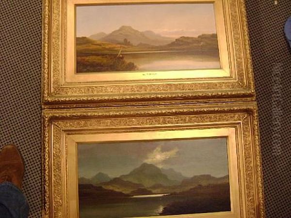 Two Loch Landscapes: By Day And By Night (2 Works) by Francis Sydney Muschamp