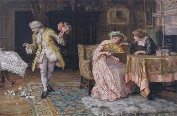 The Clumsy Suitor Oil Painting by Francis Sydney Muschamp