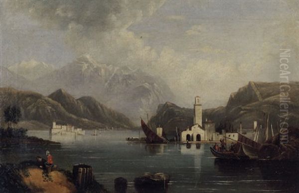 Veduta Di Torno Sul Lago Di Como Oil Painting by Francis Sydney Muschamp