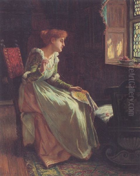 The Lullaby Oil Painting by Francis Sydney Muschamp