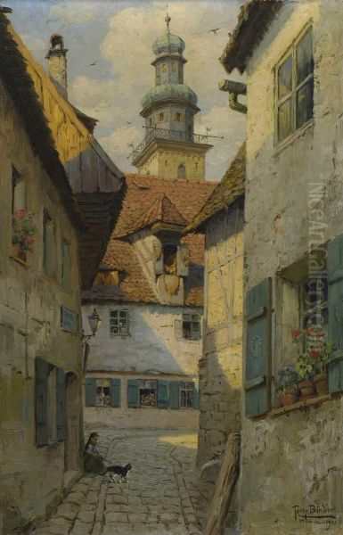 Altstadtgasse Oil Painting by Tony Binder