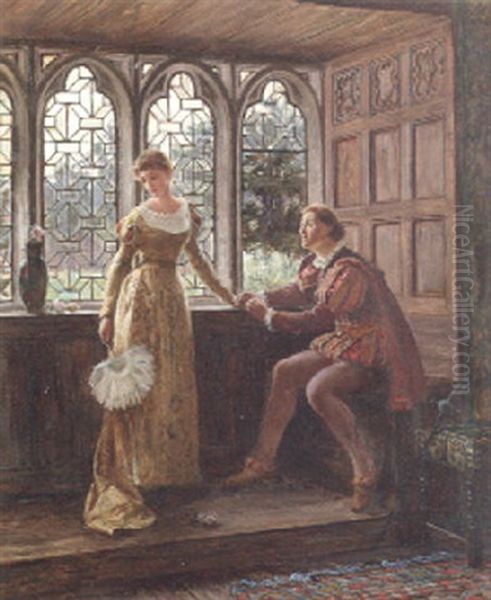 A Proposal Of Marriage Oil Painting by Francis Sydney Muschamp