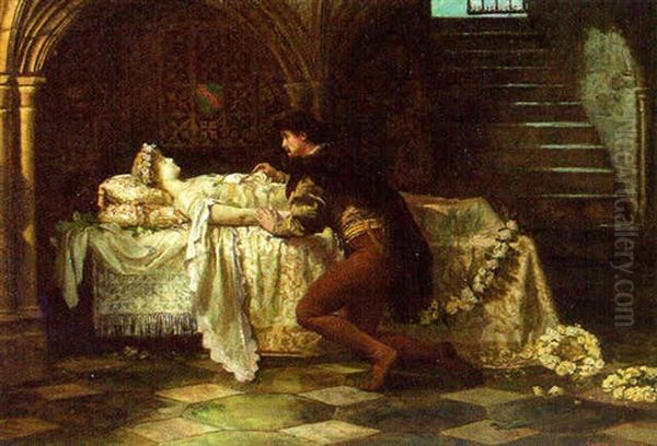 Romeo And Juliet Oil Painting by Francis Sydney Muschamp