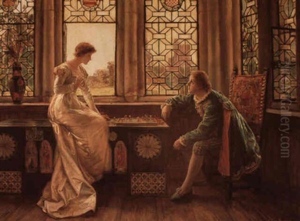 A Game Of Chess by Francis Sydney Muschamp