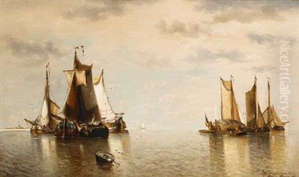 Hardewijk Zuiderzee Oil Painting by Auguste Henri Musin