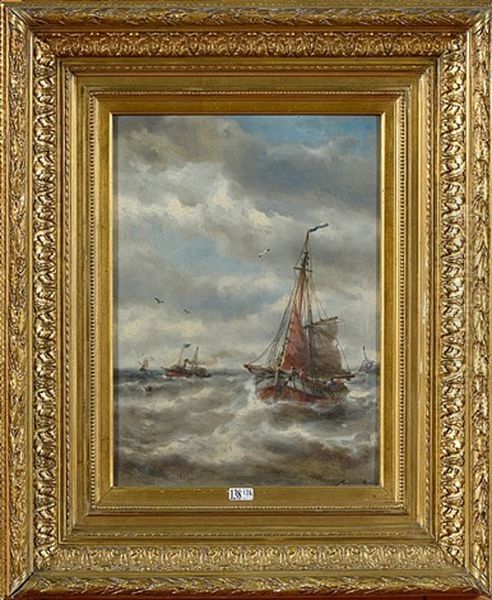 Marine Oil Painting by Francois-Etienne Musin