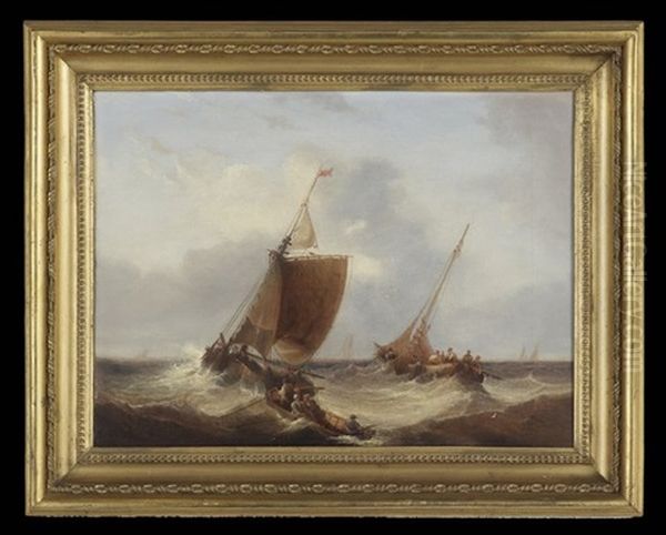 Stormy Sea Oil Painting by Francois-Etienne Musin