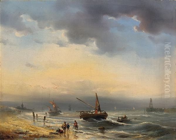 Marine Oil Painting by Francois-Etienne Musin