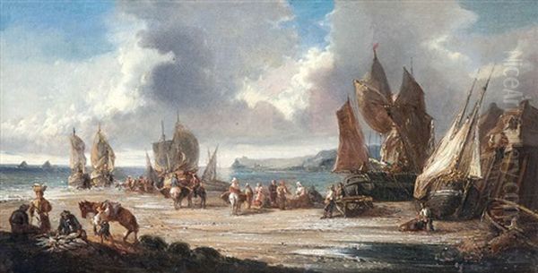 Apres La Peche Oil Painting by Francois-Etienne Musin