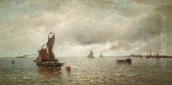 Marine Oil Painting by Francois-Etienne Musin