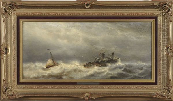 Tempete En Mer Oil Painting by Francois-Etienne Musin