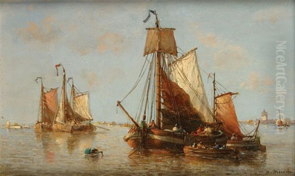 Zeegezicht Oil Painting by Francois-Etienne Musin