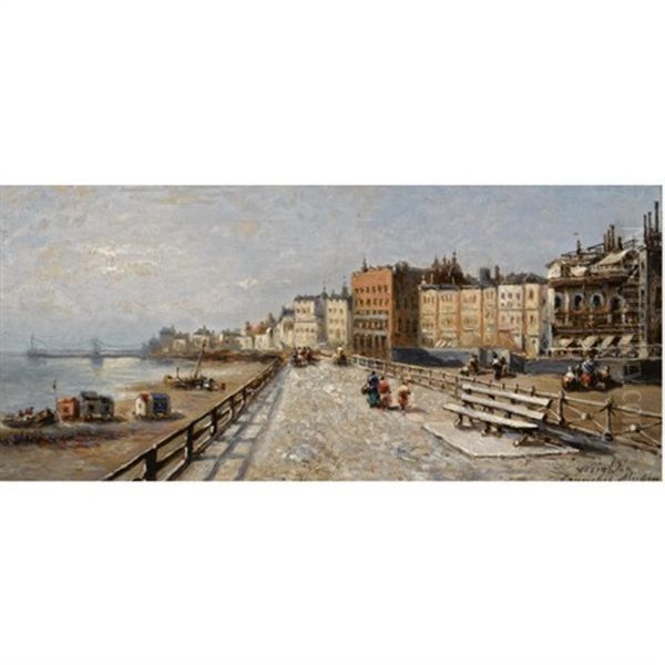 A View Of Brighton Oil Painting by Francois-Etienne Musin