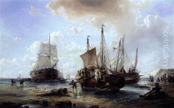 Le Retour De Peche Oil Painting by Francois-Etienne Musin