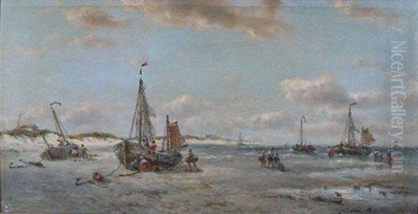 Sa Plage Oil Painting by Francois-Etienne Musin