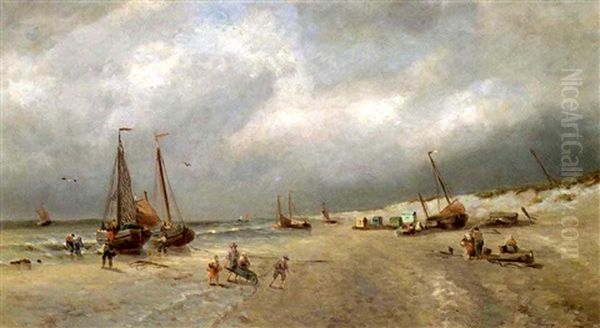 Le Retour De Peche Oil Painting by Francois-Etienne Musin