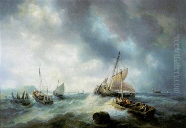 Marine Oil Painting by Francois-Etienne Musin