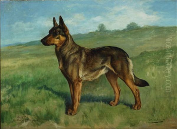 Champion "hertha Von Ehrengrund" Oil Painting by Gustav Muss-Arnolt